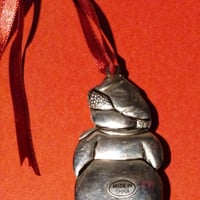 Gallery image 1 for Gorham Snowman Silver Ornament