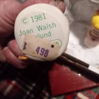 Gallery image 1 for Vintage Joan Walsh Anglund Xmas Ornaments, Set