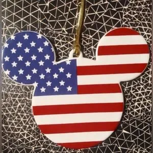 Disney Holiday Ornament, Mickey Mouse Patriotic Ears- RARE