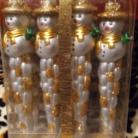 Gallery image 1 for Snowmen Icicle Ornaments, Set of 8