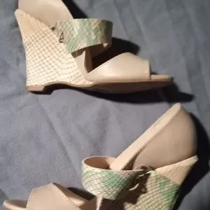 Gallery image 1 for BONIA Strappy Wedge Heels, Size 4