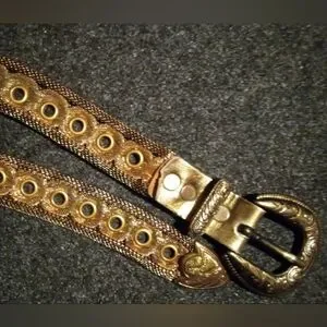Vintage Sand Castle Metal Mesh Belt