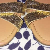 Gallery image 1 for FABKIDS Glitter Sandals, Size 5