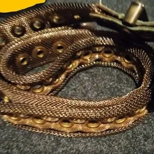 Gallery image 2 for Vintage Sand Castle Metal Mesh Belt