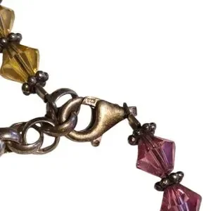 Gallery image 1 for Glass Beads/925 Silver Bracelet