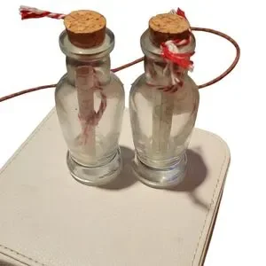 MESSAGE @Sea Glass Bottles, 2 w/Paper
