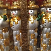 Snowmen Icicle Ornaments, Set of 8