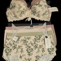 Laura Ashley Bra & Panty Sets, 34B & Medium
