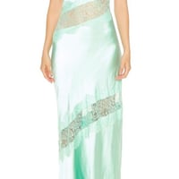 Forever 21 Lace Trim Satin Cowl Maxi Dress, Small