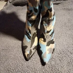 Gallery image 5 for Camouflage Stiletto Boots