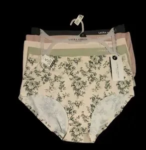 Gallery image 2 for Laura Ashley 3-Pack Bras & Matching 5-Pack Panties