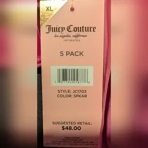 Gallery image 5 for Juicy Couture Bundle of Panties/Underwear, Size XL