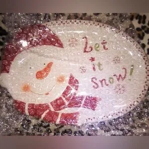 Gallery image 1 for Loblolly Pine Let It Snow Holiday Serving Plate