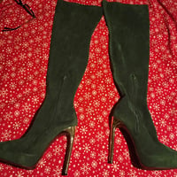 Gallery image 1 for Fashion Nova Thigh High 5.5" Stiletto Heeled Boots