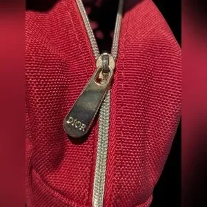 Gallery image 3 for Christian Dior Red Zippered Make-Up Bag
