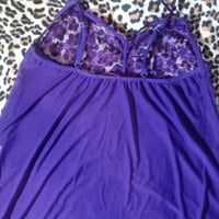Gallery image 2 for AvidLove Purple Babydoll Nightie w/Panty, Medium
