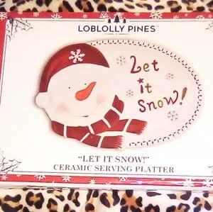 Gallery image 2 for Loblolly Pine Let It Snow Holiday Serving Plate