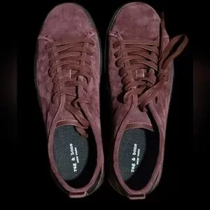 Gallery image 4 for Rag & Bone Perry Suede Sneaker in Burgundy