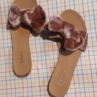 Gallery image 1 for Glister Velvet Slide Sandals, 8