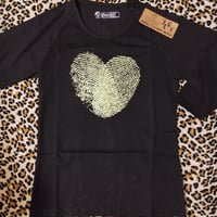 Tantra T-shirts Fingerprints Heart Tee, Medium