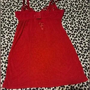 Gallery image 3 for Cacique Red Sheer Nightie