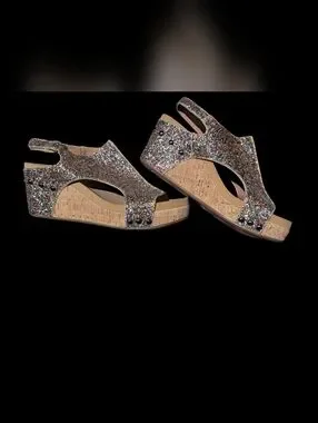 Gallery image 1 for Corkys Carley Wedge Sandal in Confetti Glitter