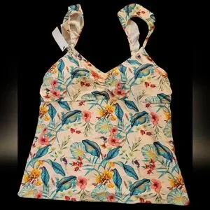 Gallery image 1 for Wallflower Tropical Floral Print Bikini Top