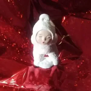 Kissing Snowbaby Holiday Ornament
