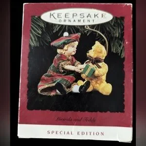 Hallmark Keepsake Special Edition Lucinda and Teddy Holiday Ornament