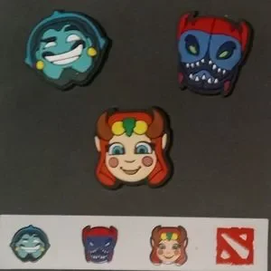 Dota 2 Emoticharm 3-Piece Set of Pins