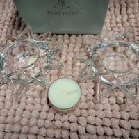 PartyLite 2 Piece Starburst Candle Holders