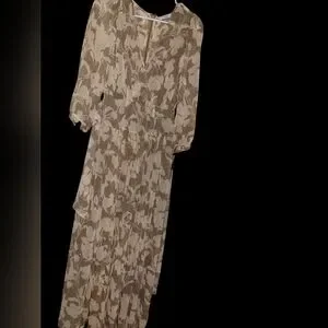 Gallery image 1 for Calvin Klein 3/4 Sleeve Maxi Dress, Size 4