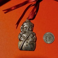 Gallery image 2 for Gorham Snowman Silver Ornament