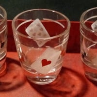 Gallery image 1 for Hearts & Spades Playing Card Shotglasses, Set of 5