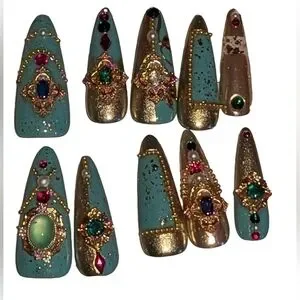 Gallery image 1 for Handpainted Acrylic Nails/Press On Nails