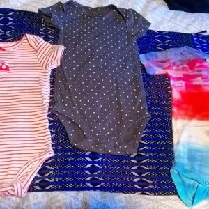 Trio of Infant Onesies, 6 Months