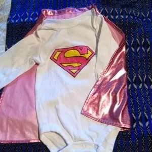 SuperMan Onesie w/Cape, 6 Months