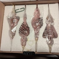 KI Store Mercury Glass Christmas Ornaments, Set of 4
