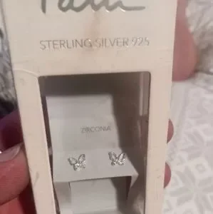 Gallery image 2 for 2 Pair Sterling Silver & CZ Earrings