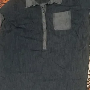 Gallery image 1 for Plus Size Women's Denim Shirt Dress, 4X