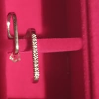 925 Pierced Earring Cuff w/Cubic Zirconia