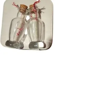 Gallery image 1 for MESSAGE @Sea Glass Bottles, 2 w/Paper