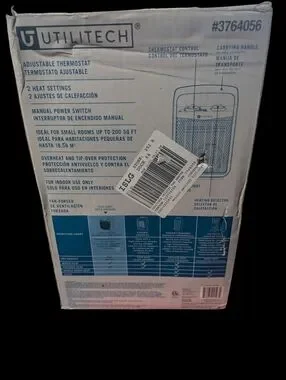 Gallery image 1 for Utilitech 1500 Watt Fan Assisted Electric Utility Heater