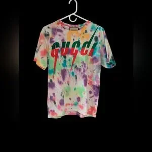 Gucci Blade T-shirt w/Tie Dye Print+ Logo