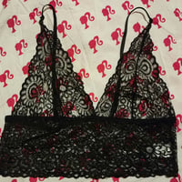 Black Lace Bralette, XL