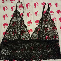 Gallery image 1 for Black Lace Bralette, XL