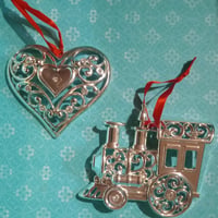 Lenox Sparkle & Scroll Set of Holiday Ornaments