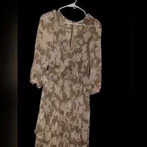 Gallery image 3 for Calvin Klein 3/4 Sleeve Maxi Dress, Size 4