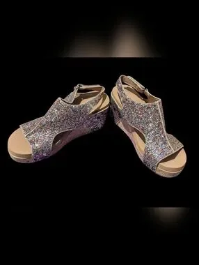 Gallery image 2 for Corkys Carley Wedge Sandal in Confetti Glitter