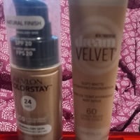 Revlon #250 Fresh Beige & Maybelline #60 Sandy Beige